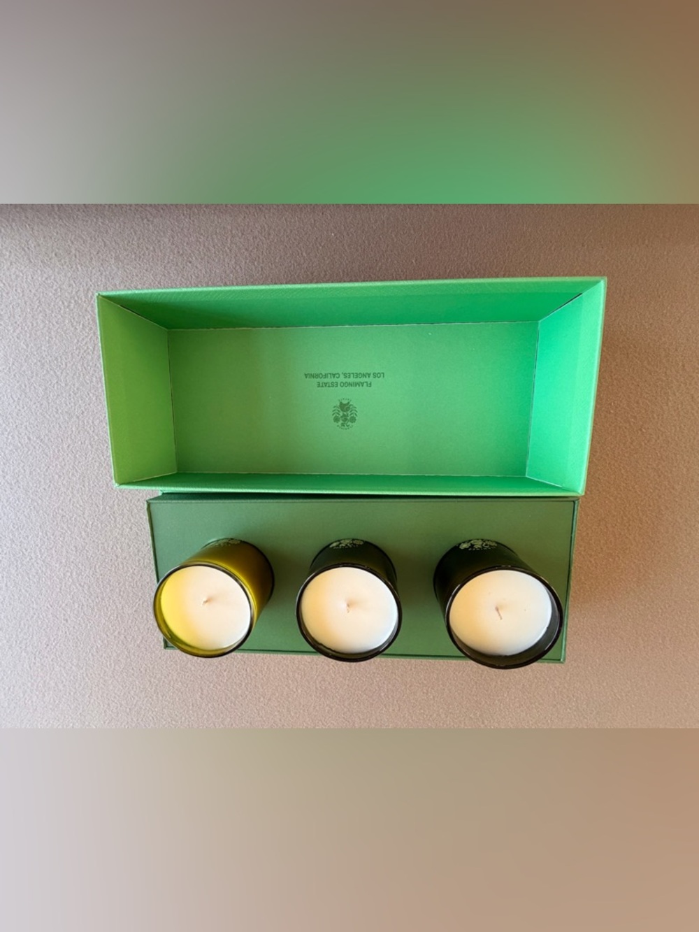 Flamingo Estate Mini Three Sisters Candle Set, iconic scents. Retail: $98 - Picture 7 of 8